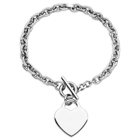 Steelx Heart Charm Bracelet