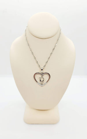 Legend Cat and Heart Necklace