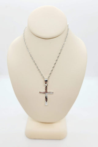 Legend Diamond Cut Cross Necklace