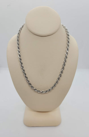 20" Rope Sterling Silver Chain