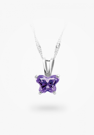 Children's B-Fly Silver Necklace