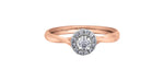 10K Rose Gold Engagement Ring & Wedding Band
