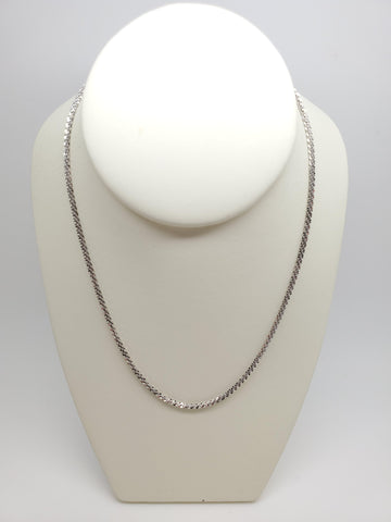 22" Glitter Rope Sterling Silver Chain