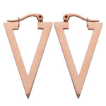 Steelx Rose Triangle Earrings