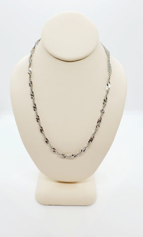 16" or 18" Singapore Sterling Silver Chain
