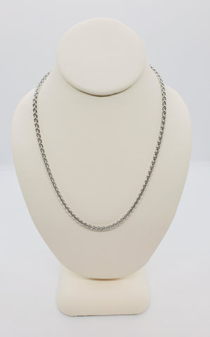 20" Sterling Silver Wheat Chain