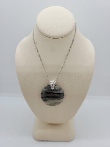 Zebra Jasper Healing Stone Necklace